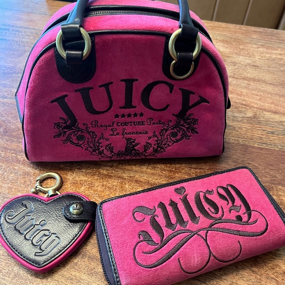 Juicy Couture Pink Handbag and Wallet Set - Picture 1 of 6
